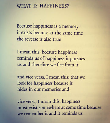 POEM A DAY: WHAT IS HAPPINESS