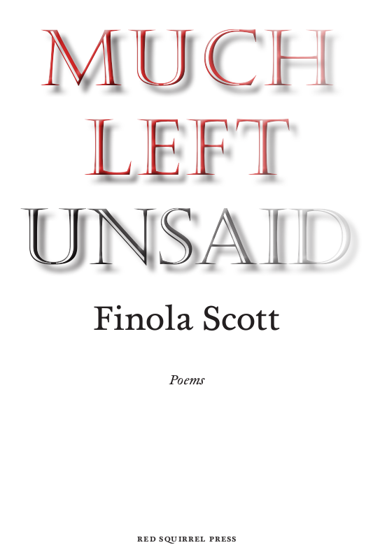 Much Left Unsaid by Finola Scott