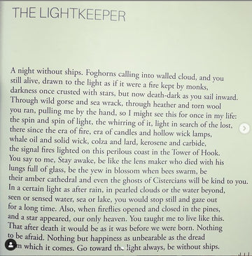 POEM A DAY: THE LIGHTKEEPER BY CAROLYN FORCHE