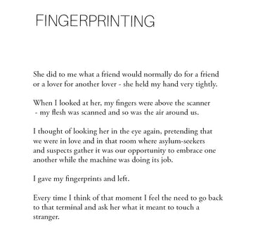 POEM OF THE DAY: FINGERPRINTING