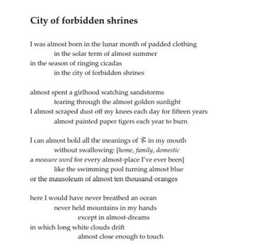 POEM A DAY: NINA MINGYA POWLES