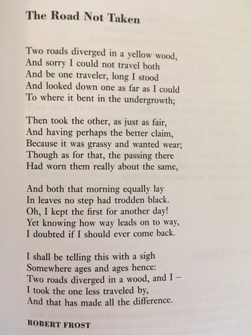 POEM A DAY: THE ROAD NOT TAKEN
