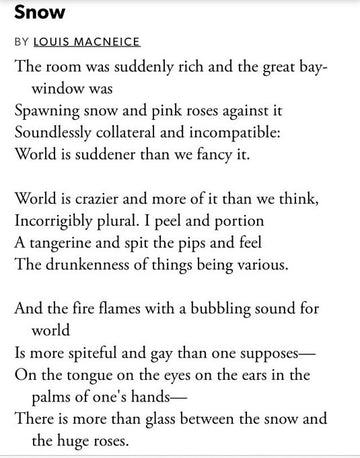 POEM A DAY: SNOW