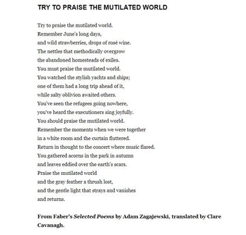 ADAM ZAGAJEWSKI OBITUARY